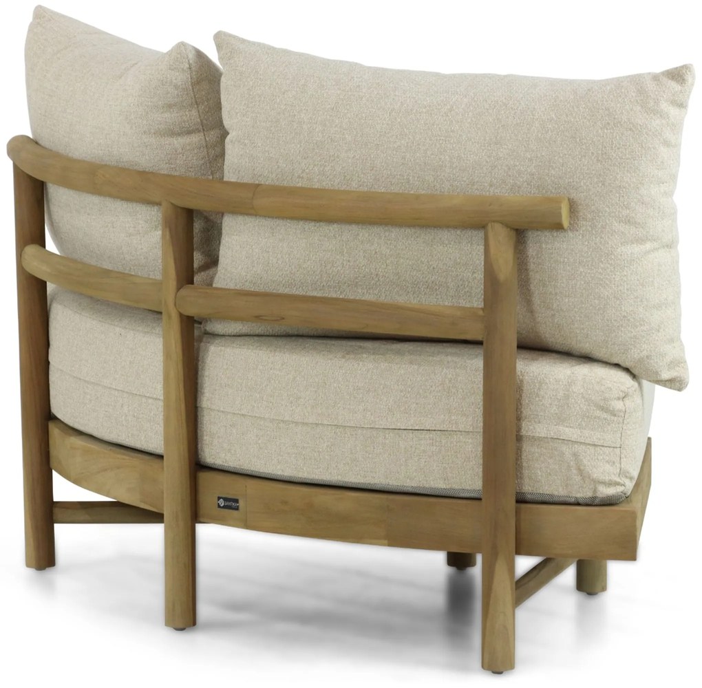 Hoek loungeset 5 personen Teak Old teak greywash  Santika Furniture Santika