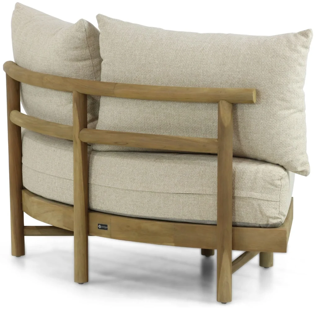 Hoek loungeset 5 personen Teak Old teak greywash Santika Furniture Santika