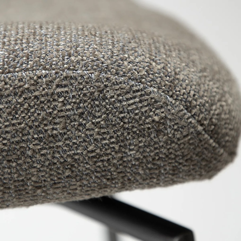 Dan-Form Glory Swivel Draaibare Barstoel Grijsbruin Boucle