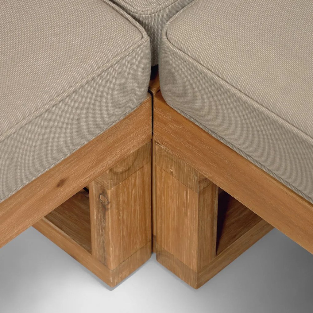 Kave Home Flaviina Loungeset Hoekbank Acaciahout
