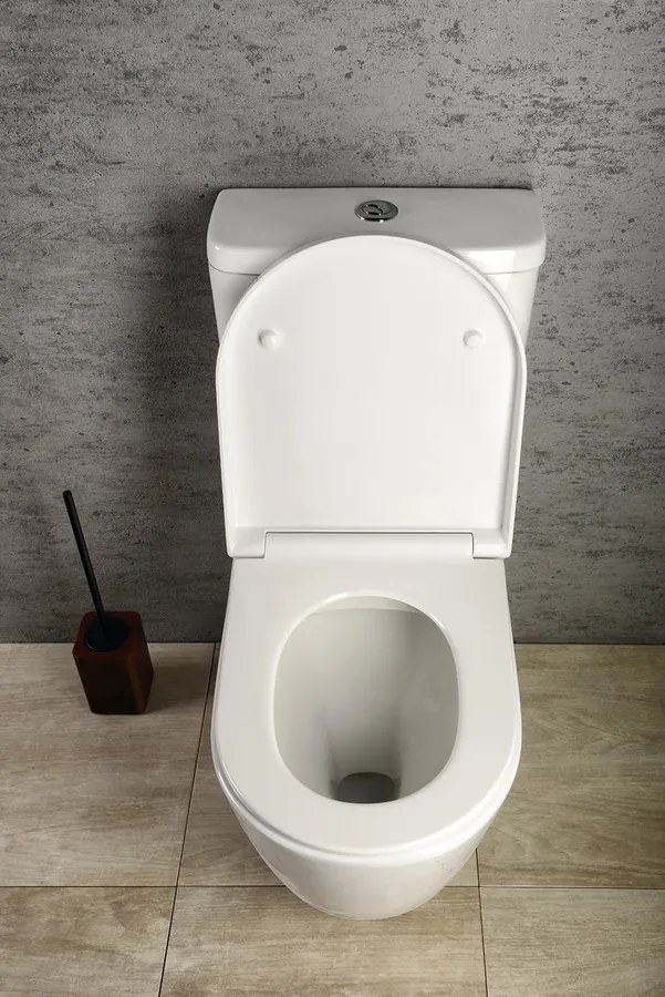 Sapho Turku duoblok toilet randloos wit met zitting