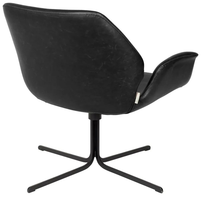 Zuiver Nikki Zwart Leren Design Fauteuil