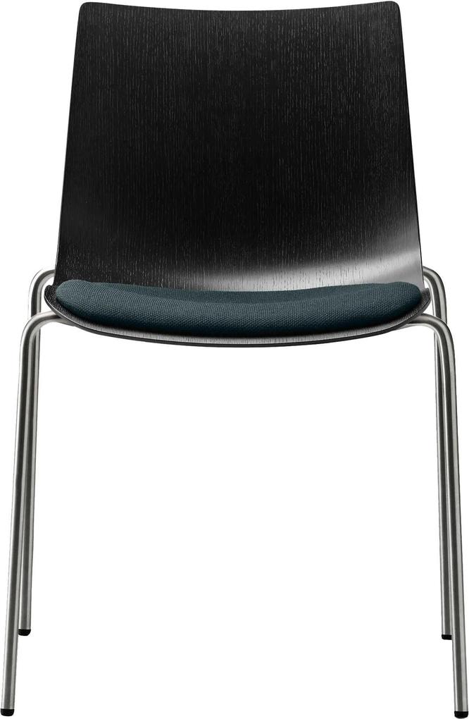Carl Hansen & Son Preludia 4-Leg stoel met zitkussen Oak Black Fjord 981
