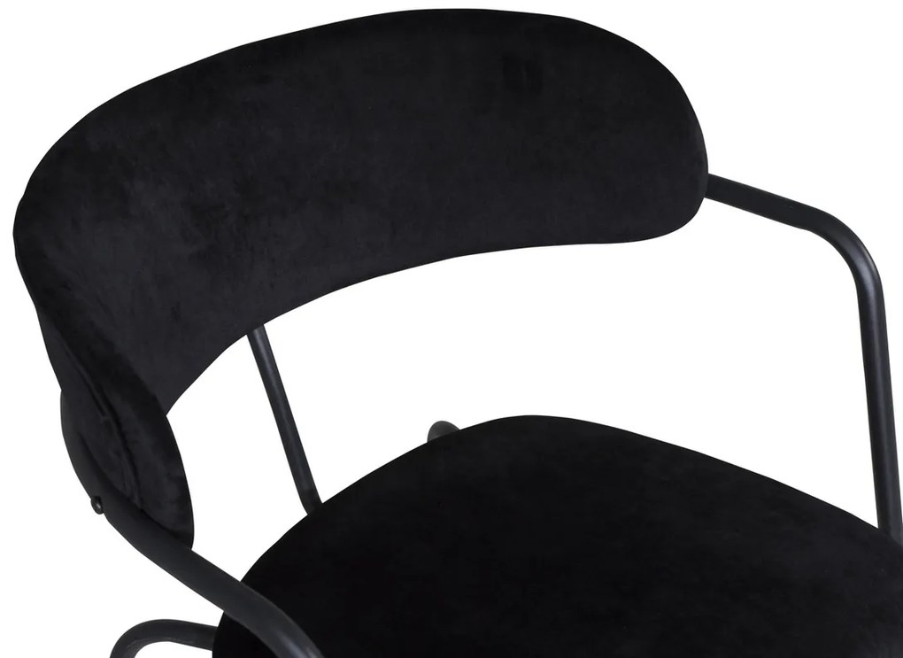 Jörn Eetkamerstoel - Livia - Zwart - Fluweel  - Jörn