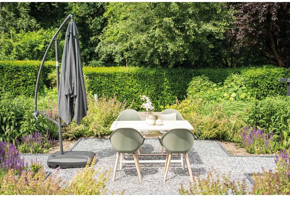 Garden Impressions Corfu parasol 250x250 - donker grijs