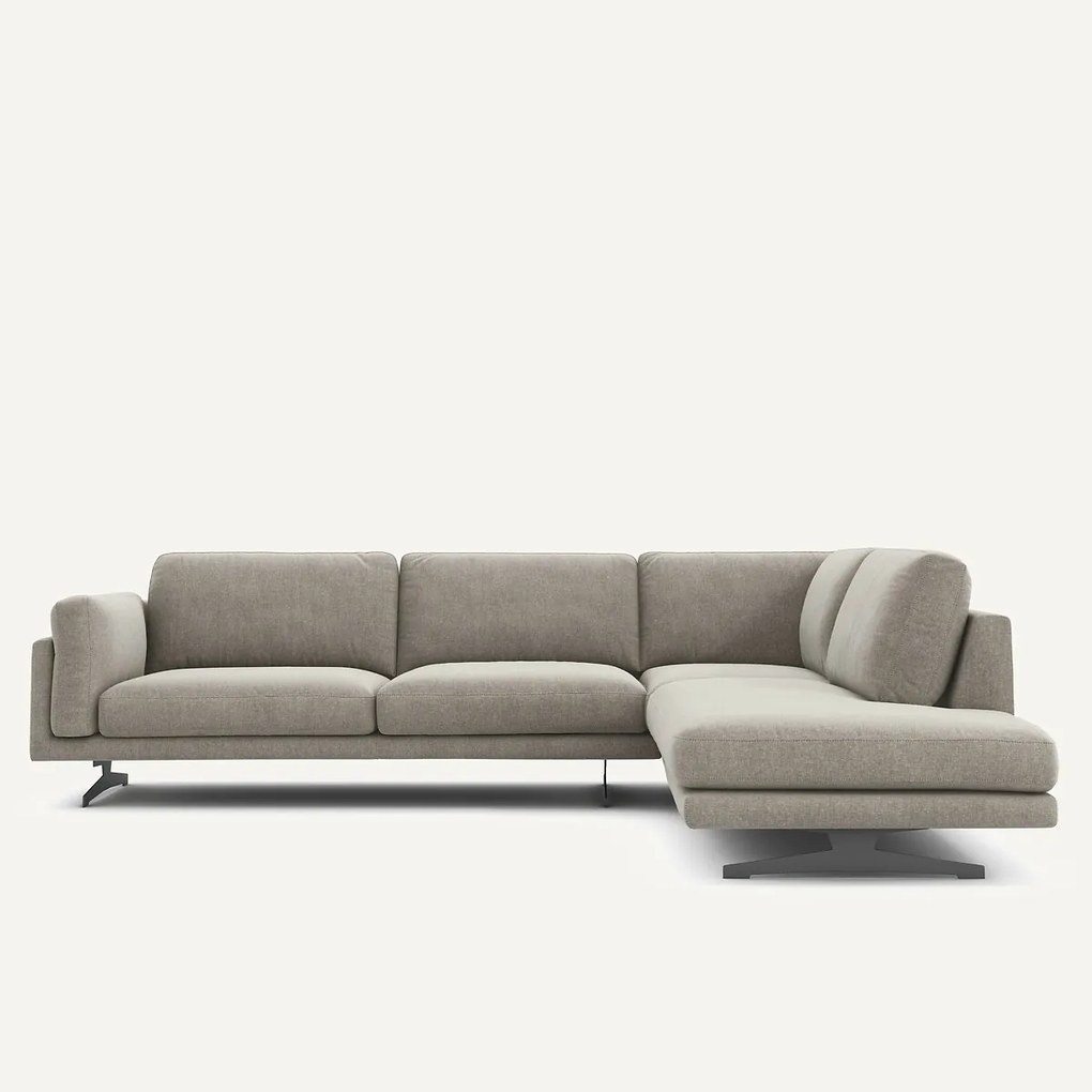 Chenille fluwelen hoekbank met longchair, César