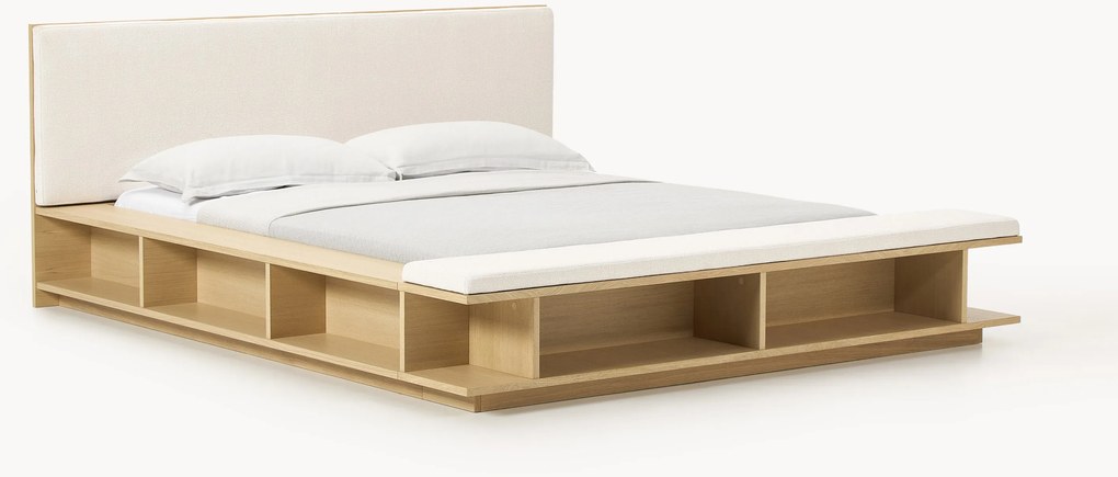 Houten bed Clark met bank en zijplanken
