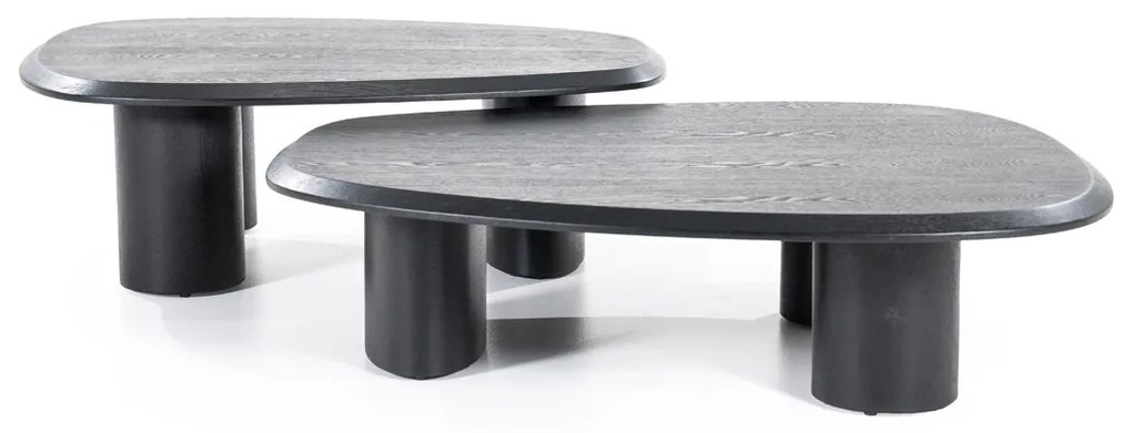 Eleonora Walter Zwarte Salontafel Kiezel Vorm 96x78 Cm - 96 X 78cm.