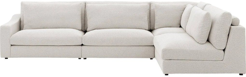 Goossens Hoekbank Odette beige, stof, 1,5-zits, stijlvol landelijk