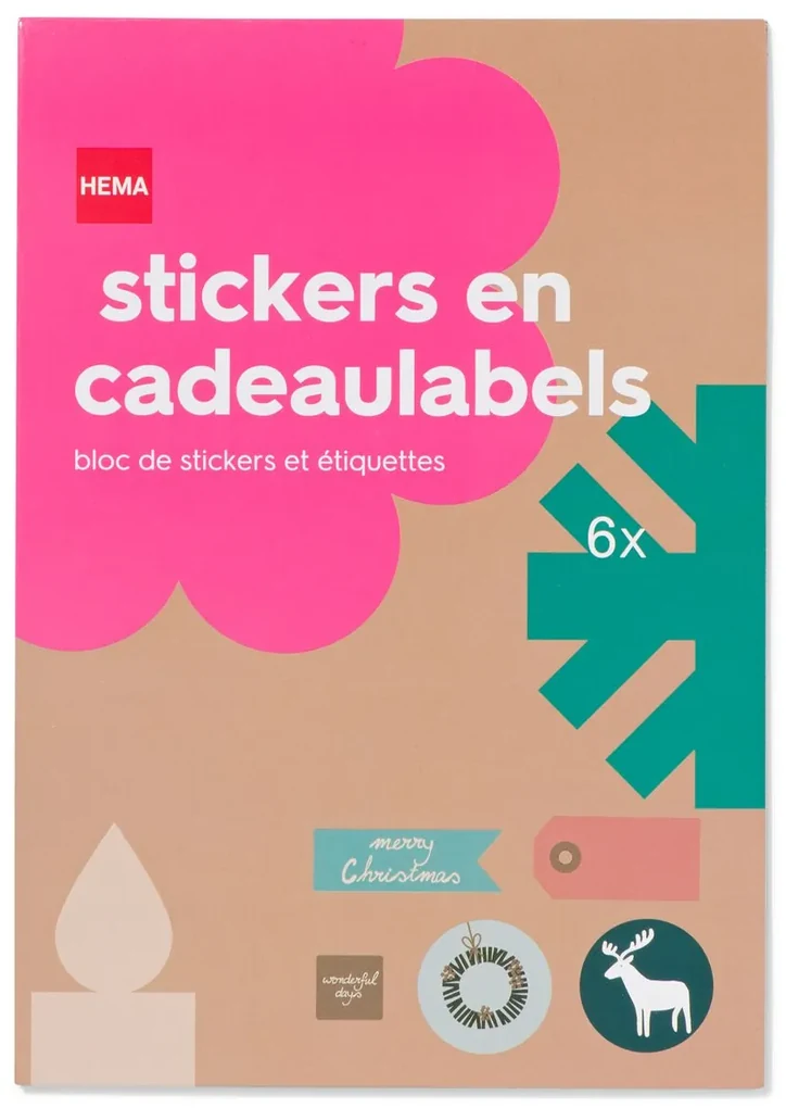 HEMA Stickers En Cadeaulabels Blok 21x15