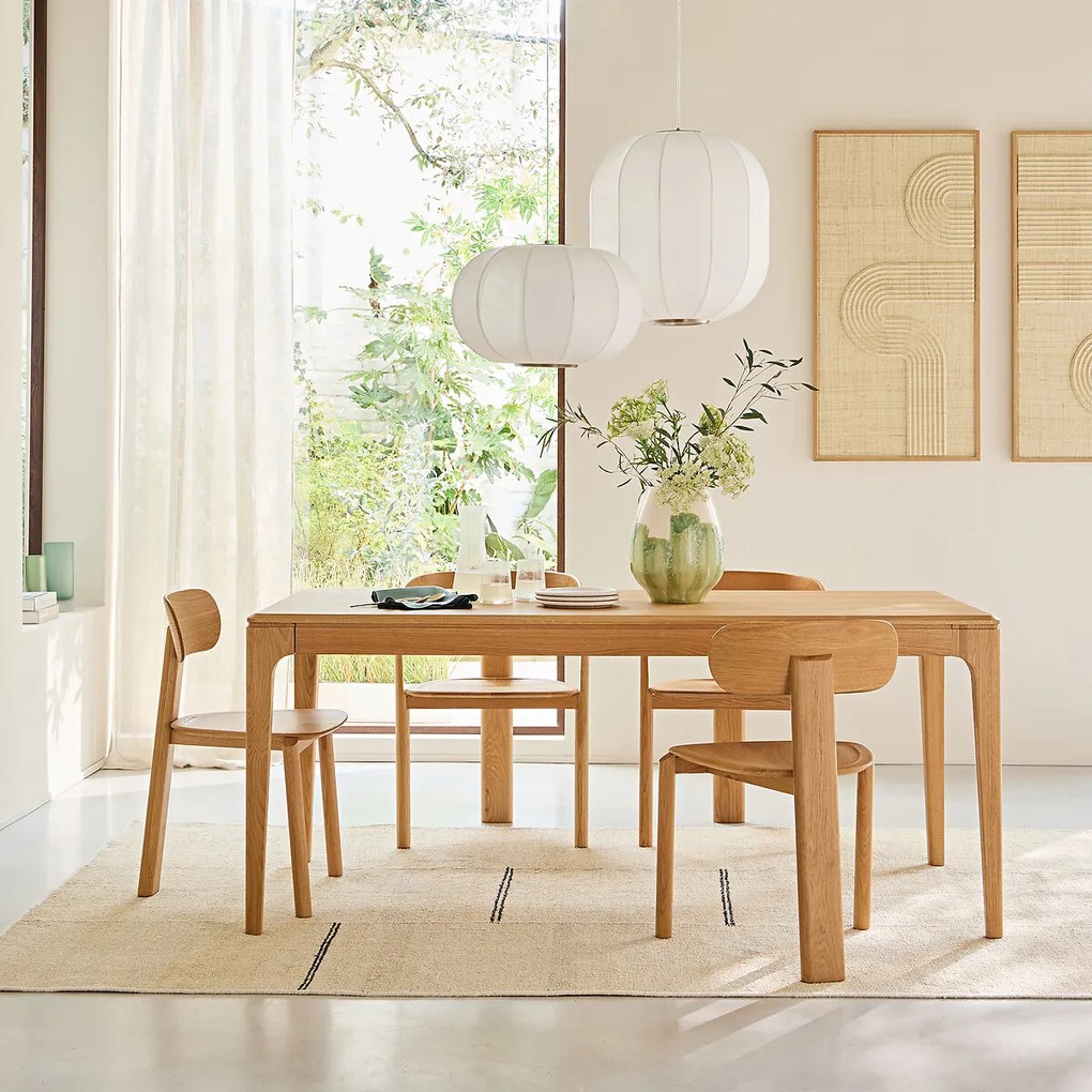 Uitschuifbare tafel in Eiken en eikenfineer, Sanara