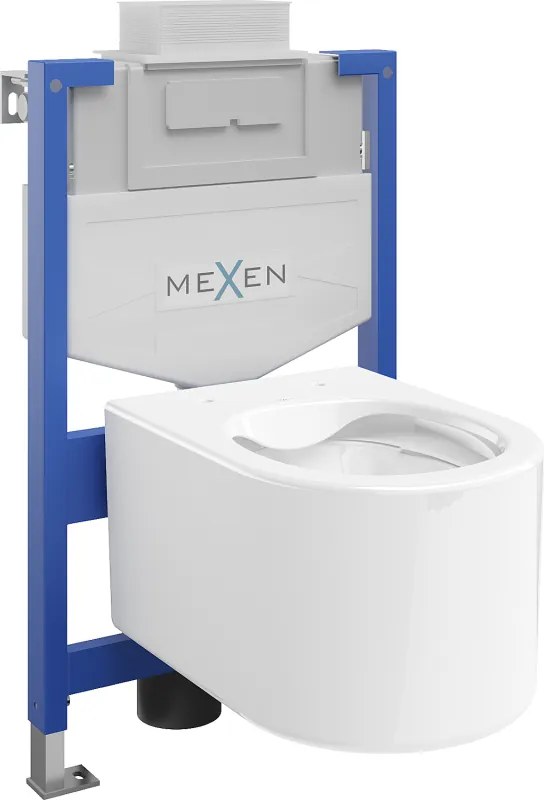 Mexen Sofia inbouwtoiletset met frame Fenix XS-U met WC-pot, witte glans - 6853354XX00