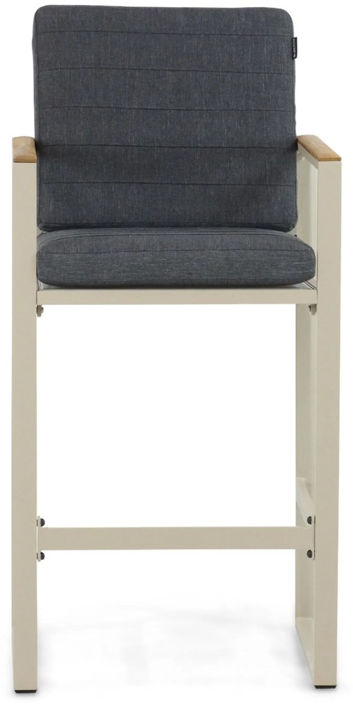 Barstoel Aluminium/Teak Taupe-naturel-bruin Lifestyle Garden Furniture Faro