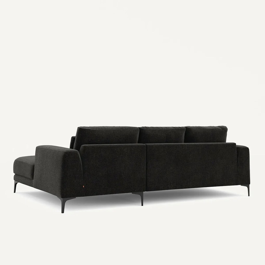 Hoekbank rechts van chenille fluweel, Marsile