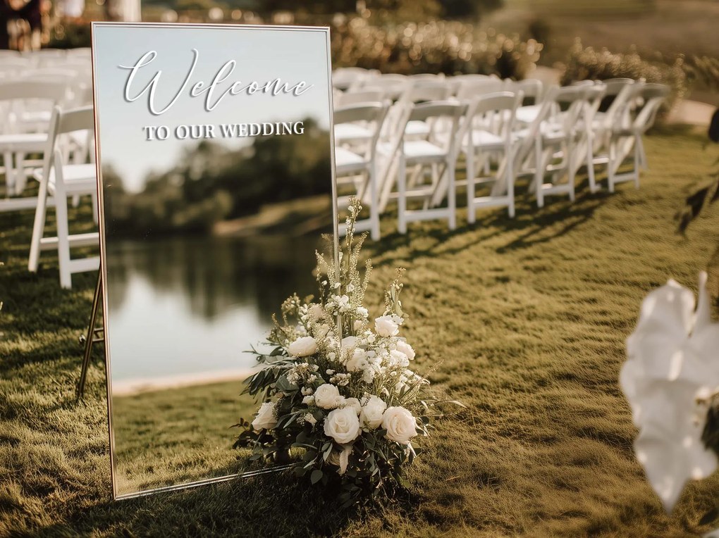 Spiegelsticker S13 – Welcome to our wedding