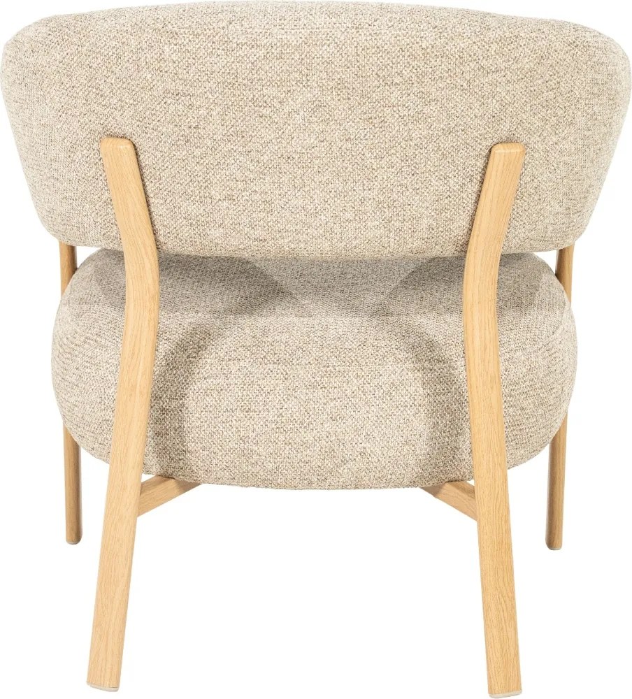 Fauteuil Met Houten Poten Naturel