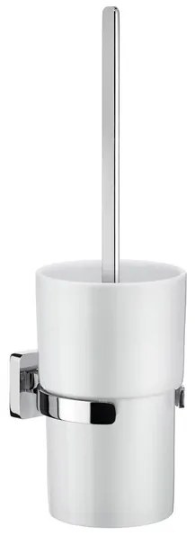 Smedbo Ice Toiletborstelhouder - open - wandmodel - chroom/porselein OK333P