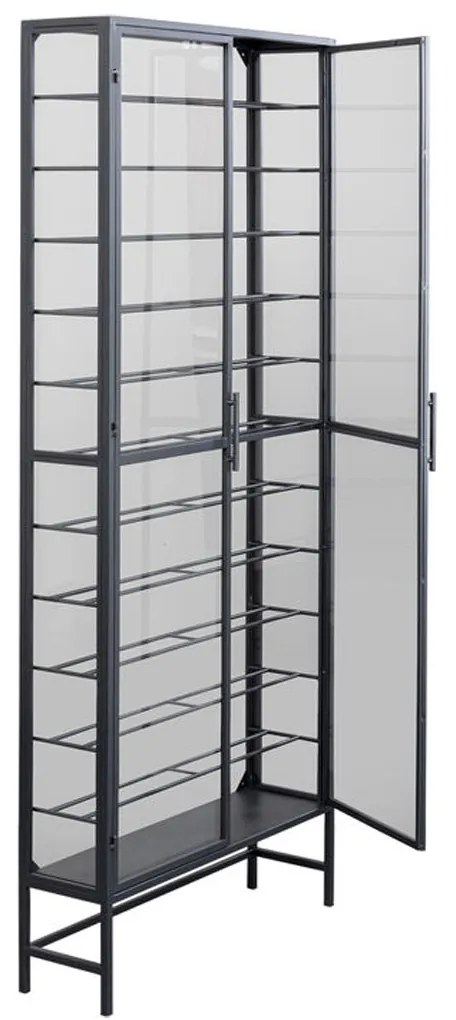 Glazen Wijnkast Vitrine - 75x20x180cm.