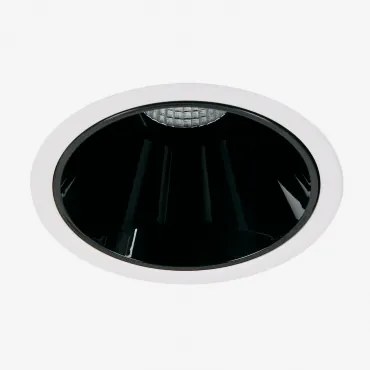 Downlight Led Inbouwspot Met Ronde Rand Ø8 Cm Voor Buitengebruik In Aluminium Luisiana Wit – Zwart & 23º & Wit Koud 4000k & 11 W - Sklum