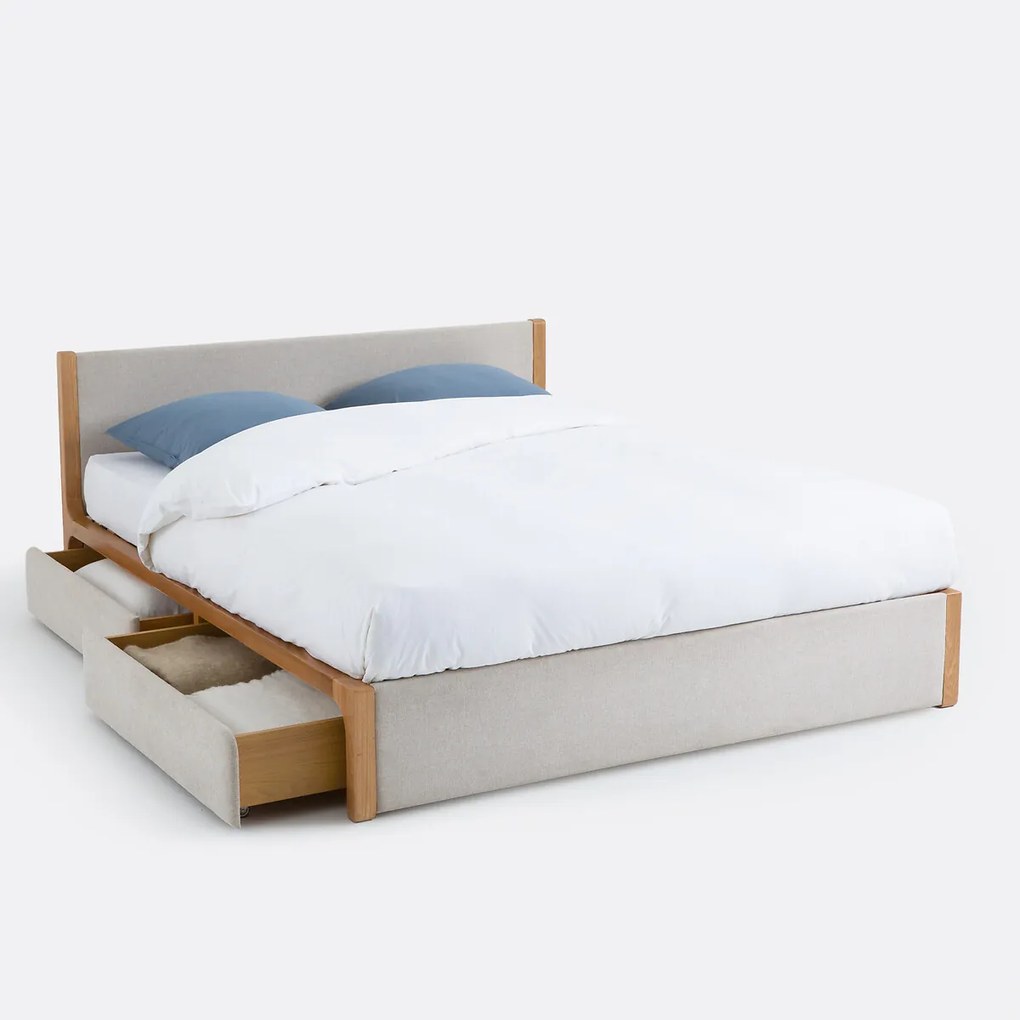 Set van 2 opberglades voor bed Elori