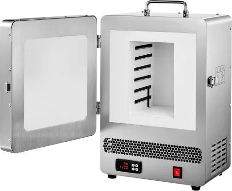 VEVOR 1650W elektrische smeltoven, digitale smeltoven, elektrische stookoven met max. temperatuur 1200°C voor verlorenwasgieten, klei-doe-het-zelf, metaalgloeien, keramisch stoken, PID-temperatuurregeling