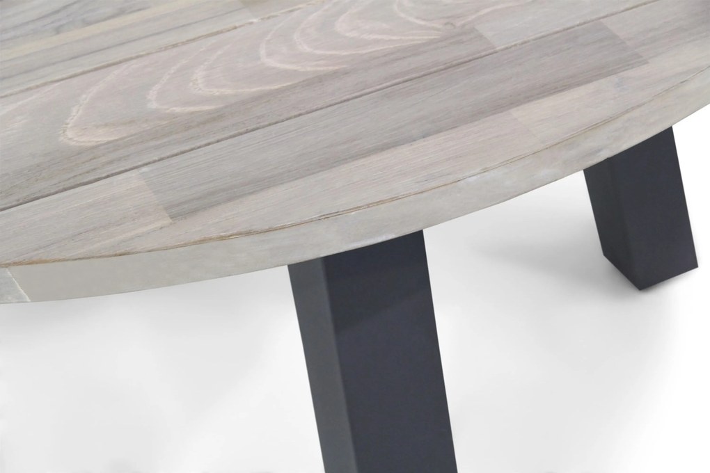 Dining Tuintafel rond 130 cm Grijs Derby