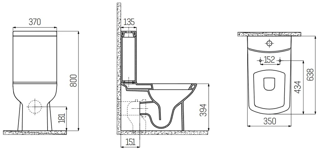 Sanigoods Lara staande wc met bidetsproeier wit glans