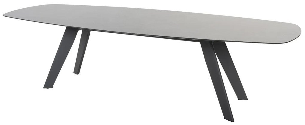 4 Seasons Outdoor Montana tafel met HPL blad slate antraciet 280 x 113 cm SALE  Tuintafel    antraciet weerbestendig