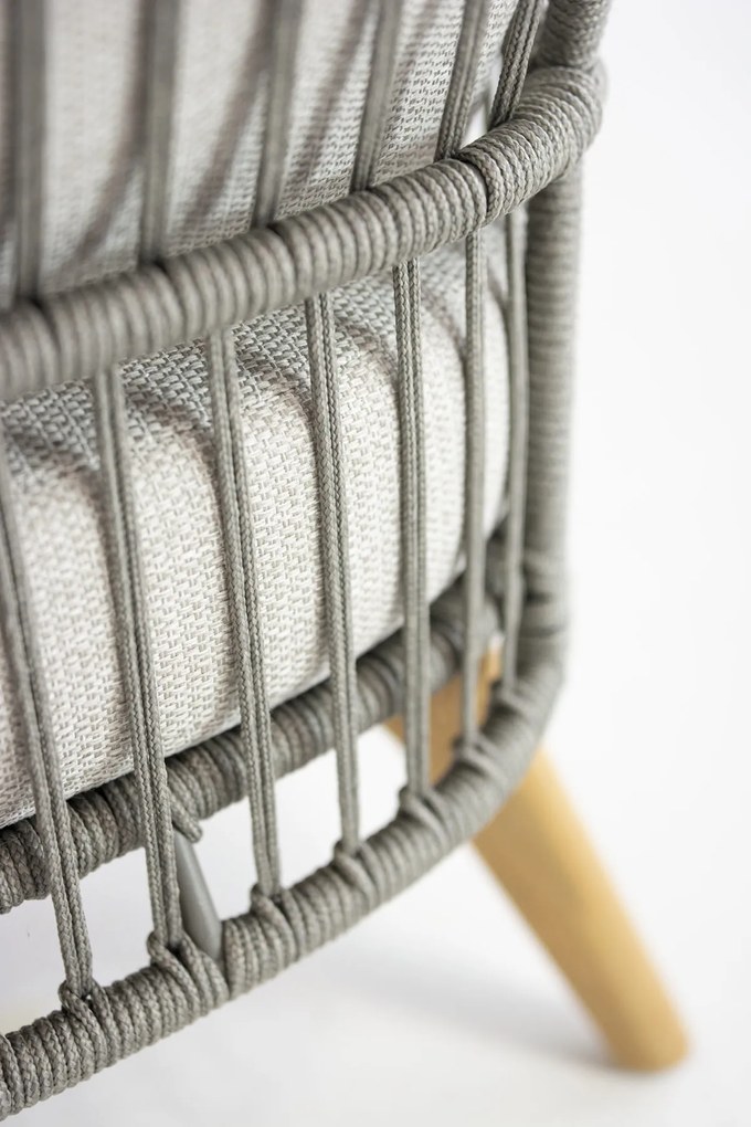 4 Seasons Outdoor Ancora loungestoel Teak Silver Grey SALE Tuinstoel   antraciet weerbestendig