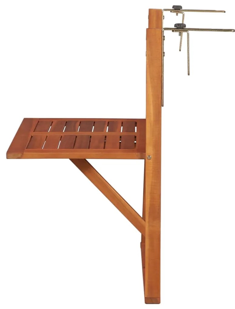 vidaXL Balkontafel hangend 64,5x44x80 cm massief acaciahout