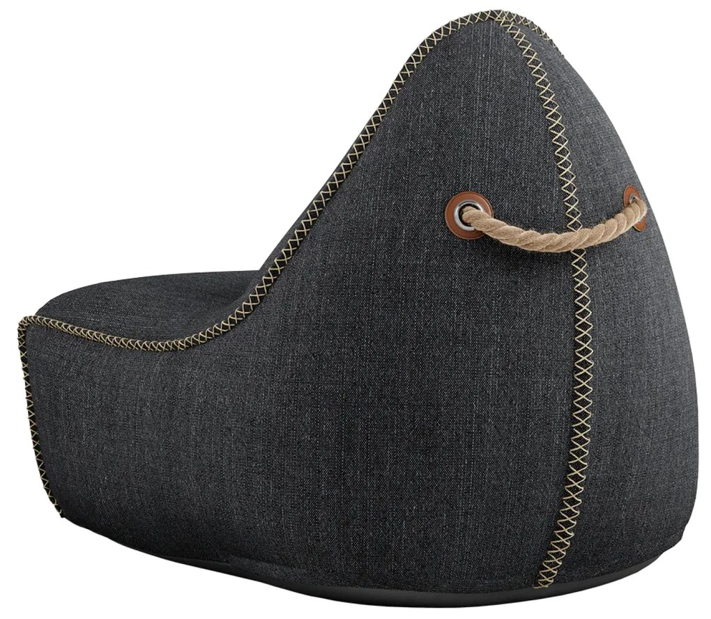 Cobana Lounge Chair & Pouf Outdoor - Zwart
