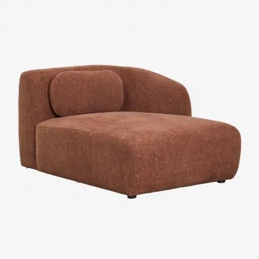 Rechts Chaise Longue Module Voor Modulaire Bank In Chenille Coquette Roestbruin Chenille - Sklum