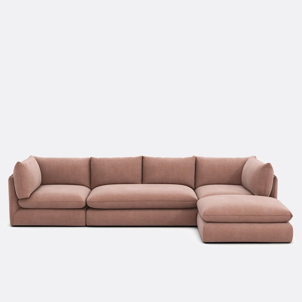 2-zits bankelement voor modulaire sofa, in gestructureerde stof, Malo
