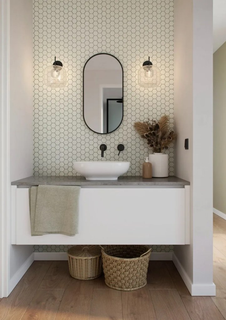 Hipp Design 8640 spiegel ovaal met zwart frame 40x60cm