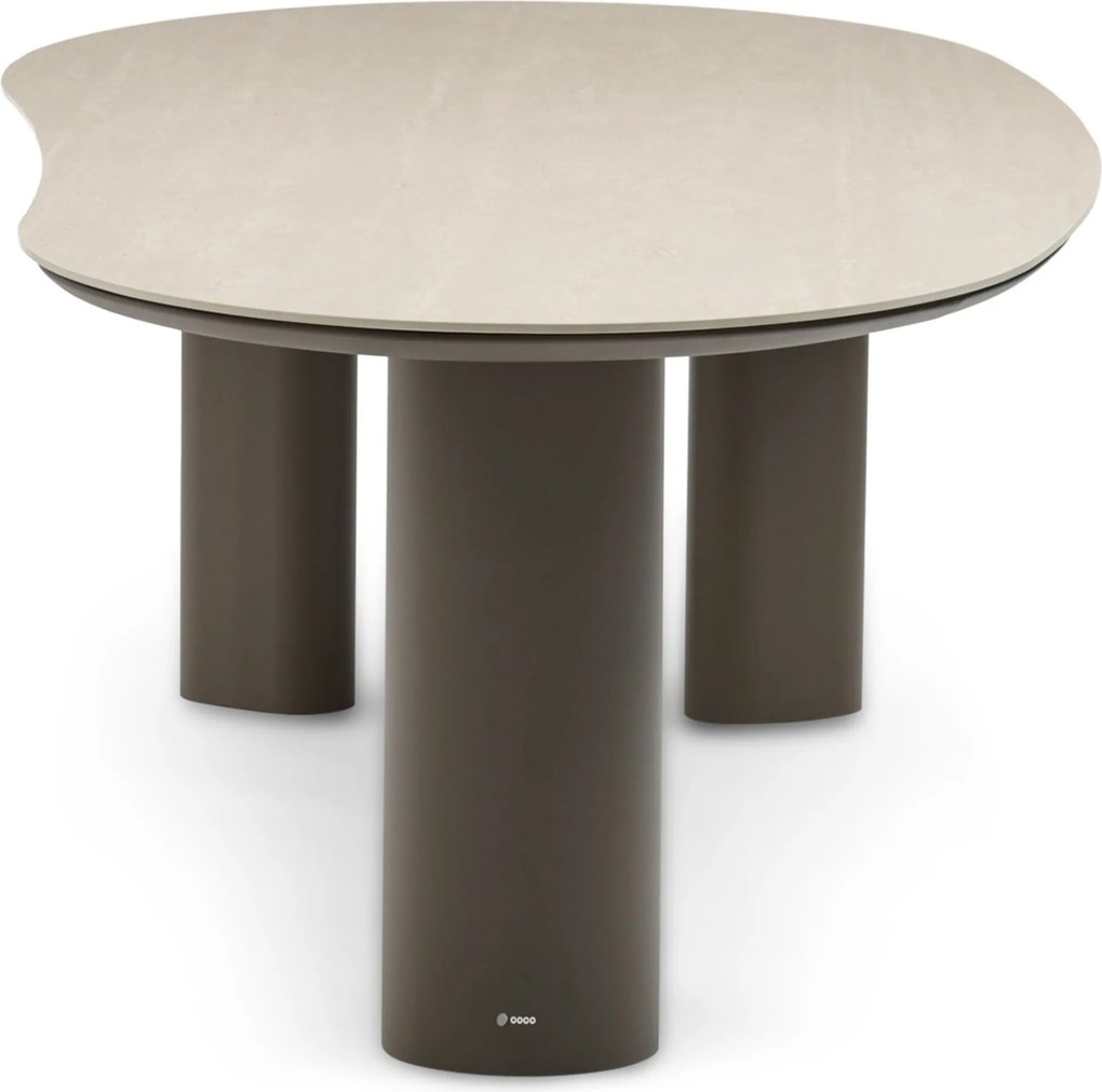 Dining Tuintafel Organische tuintafels 300 x 120 cm Zand/Beige Weave