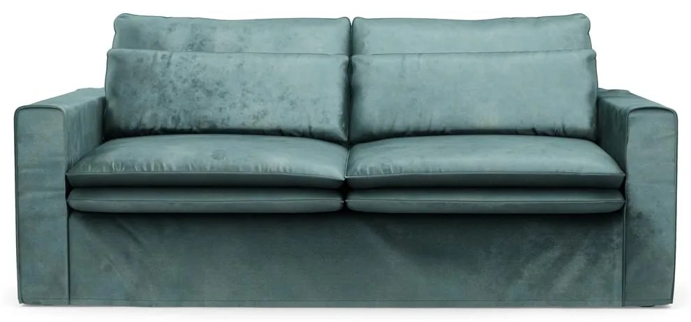 Rivièra Maison - Continental Sofa 2,5 Seater, velvet, mineral blue - Kleur: bruin