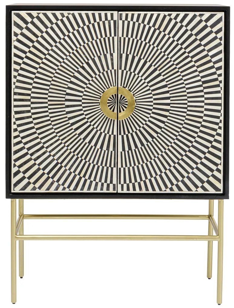 Design Wandkast Zwart-wit - 100x40x140cm.