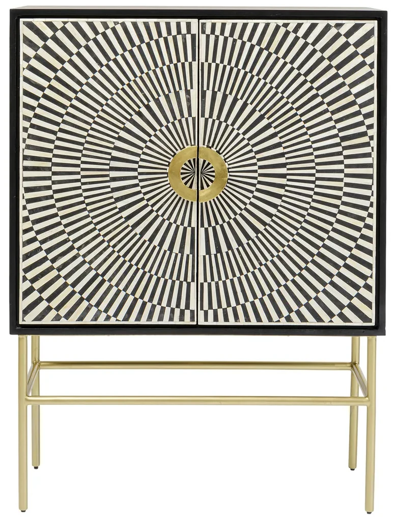 Kare Design Electro Design Wandkast Zwart-wit - 100x40x140cm.
