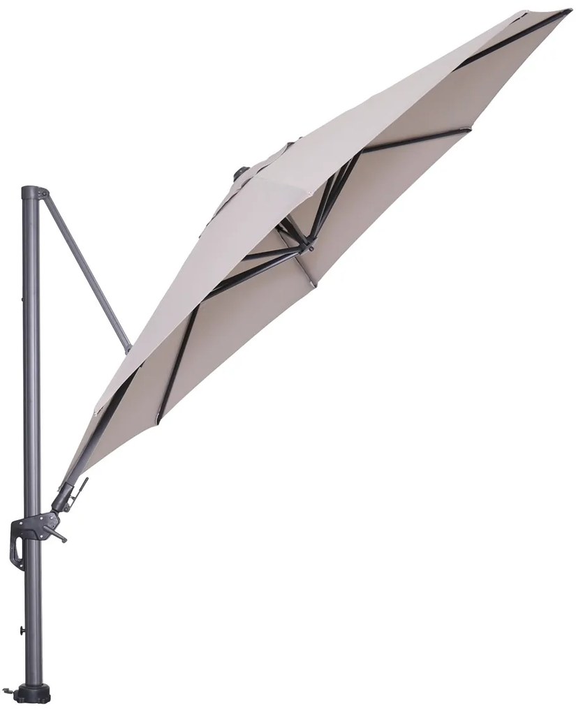 GI Hawaii zweefparasol 350 cm. - Sand - met Madrid voet en hoes