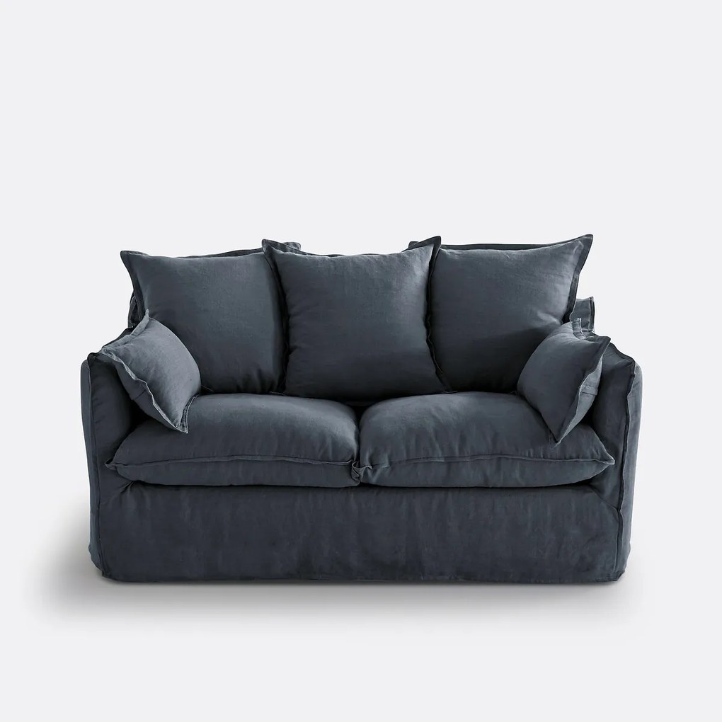 Bankhoes in gekreukt linnen Odna