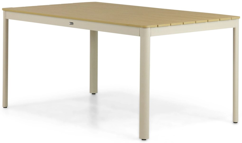 Dining Tuintafel rechthoekig 160 x 91,5 cm Aluminium Taupe Santika Mind