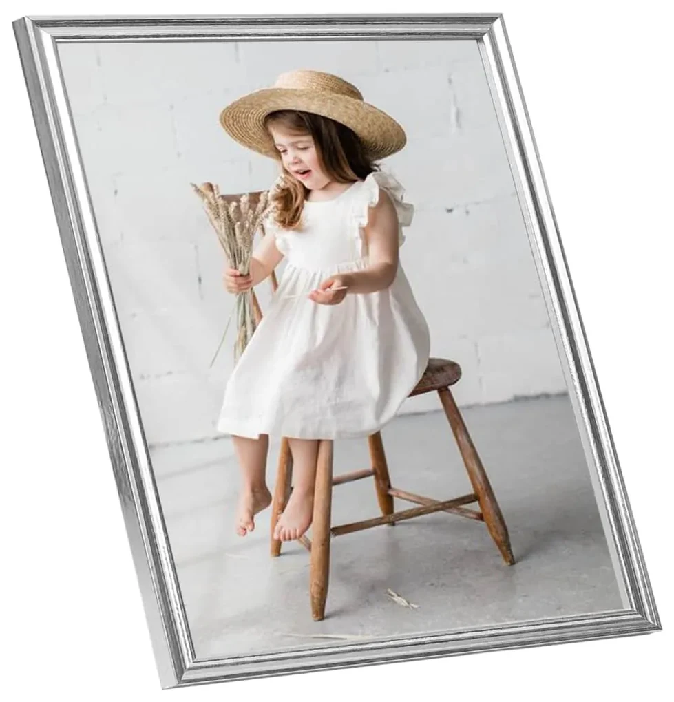 vidaXL Fotolijsten 5 st voor wand 40x40cm MDF zilverkleurig