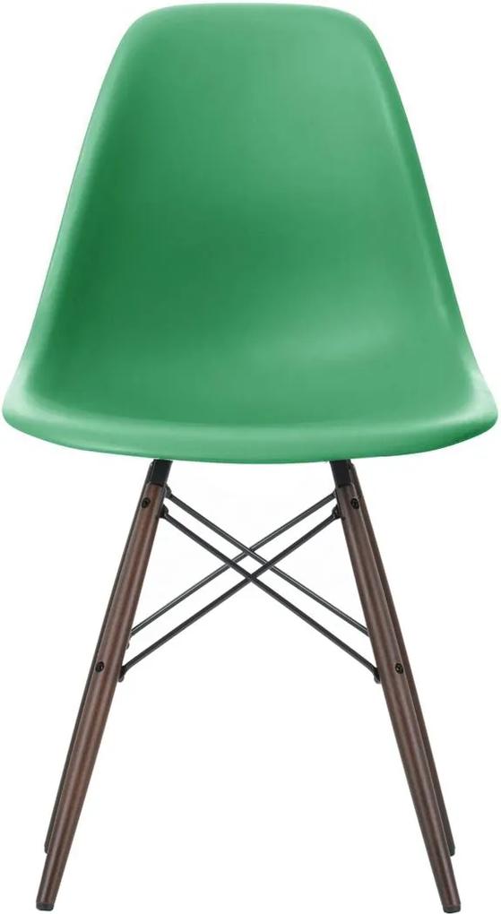 Vitra DSW stoel kuip classic green onderstel donker esdoorn