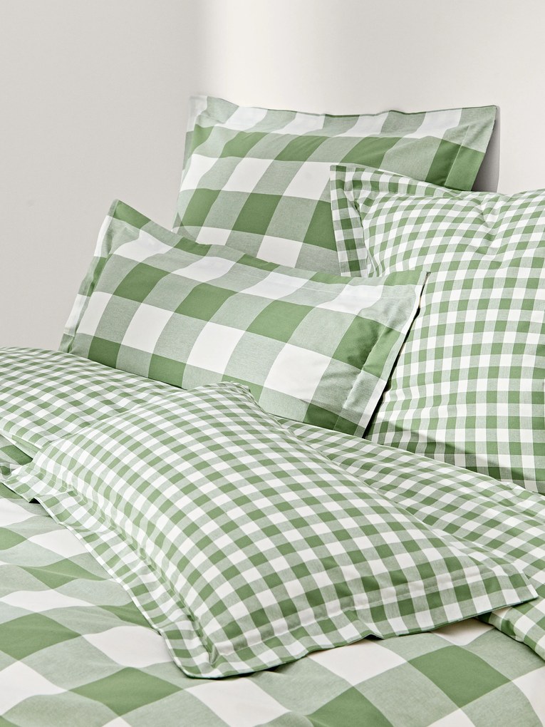 Geruit katoenen dekbedovertrek Nels