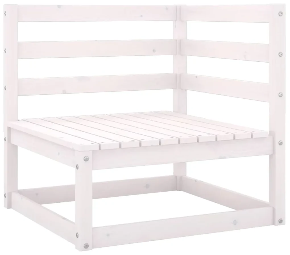 vidaXL Tuinhoekbanken 2 st massief grenenhout wit