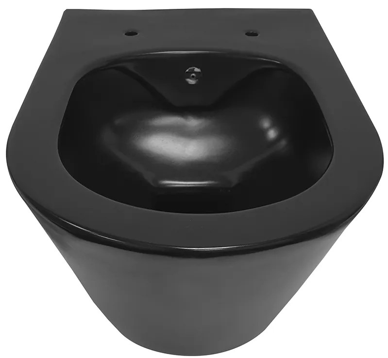 Mueller Manti randloos toilet met bidetsproeier mat zwart