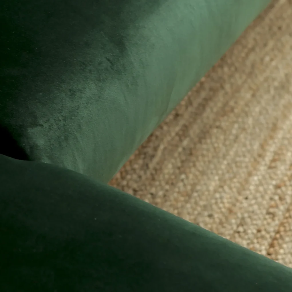 Velvet Hoekbank Groen Hoek Links