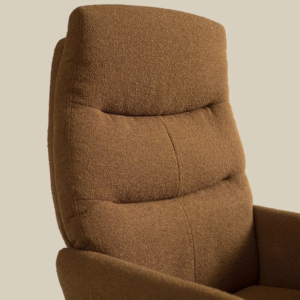 Verstelbare Fauteuil Met Voetenbank Caramel