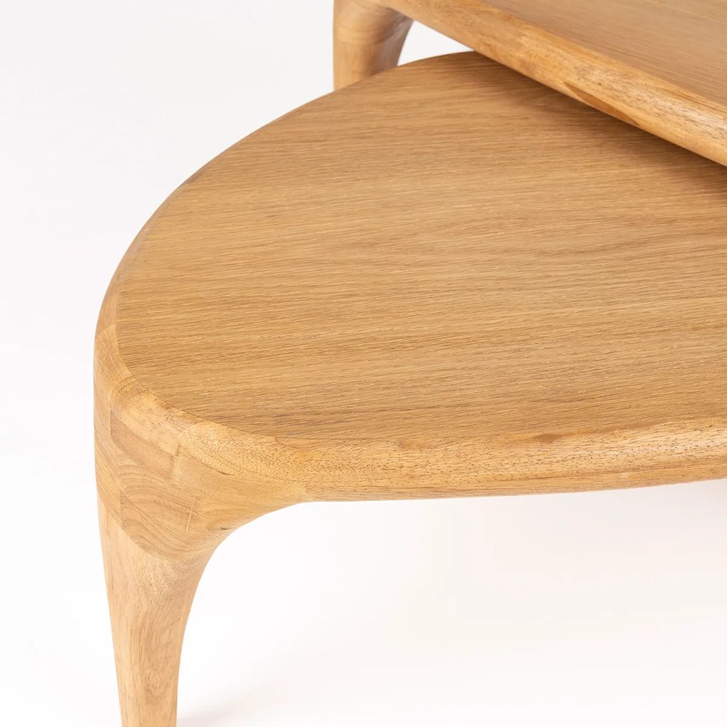 Zuiver Isla Natural Design Salontafel Set Eiken Hout - 110 X 60cm.