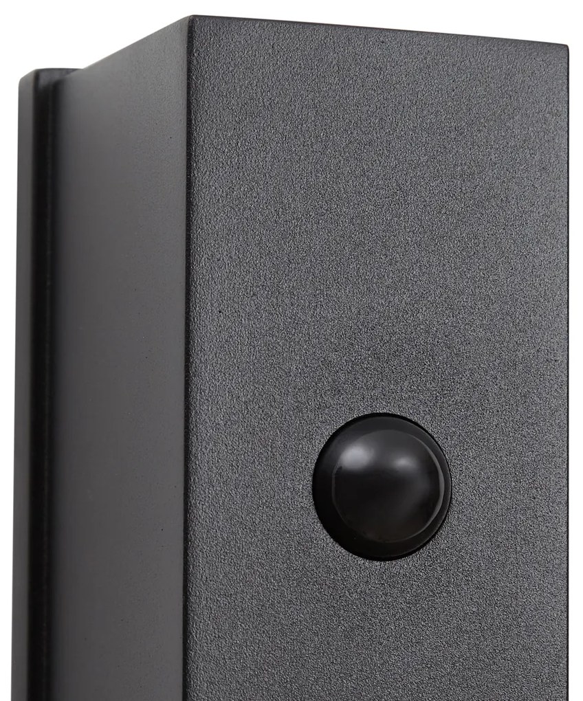 Wandlamp zwart lux sensor magnetisch incl. LED oplaadbaar - Baleno